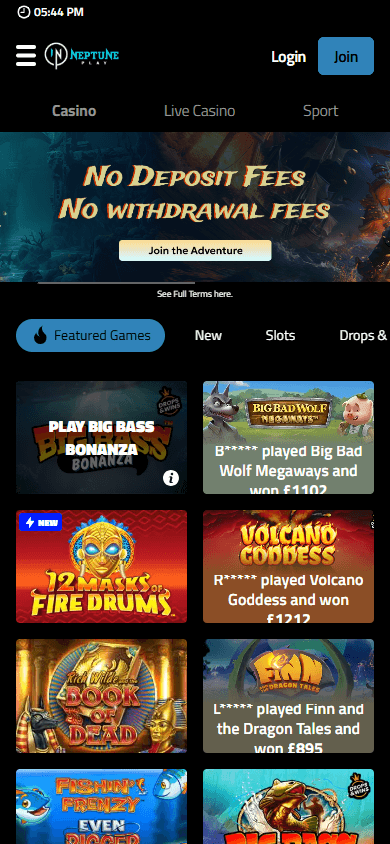 Neptune Play Casino Mobile screenshot